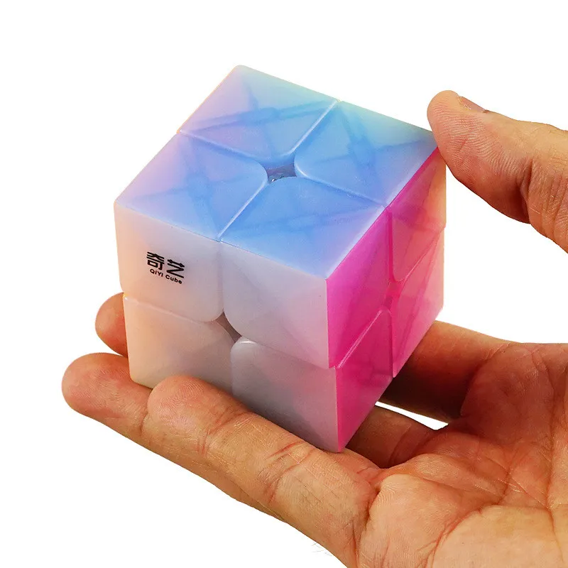 Qiyi QiDi Jelly Style Magic Cube 2x2x2 Antistress Transparent Speed Puzzle Twist for Kids Toys Brain Training Education Gift | Игрушки и
