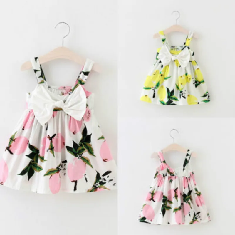 new cute Summer Toddler Baby Girls dress Lemon Floral print dress Party sleeveless bow Dress Sundress 0-3Y
new cute Summer Toddler Baby Girls dress Lemon Floral print dress Party sleeveless bow Dress Sundress 0-3Y