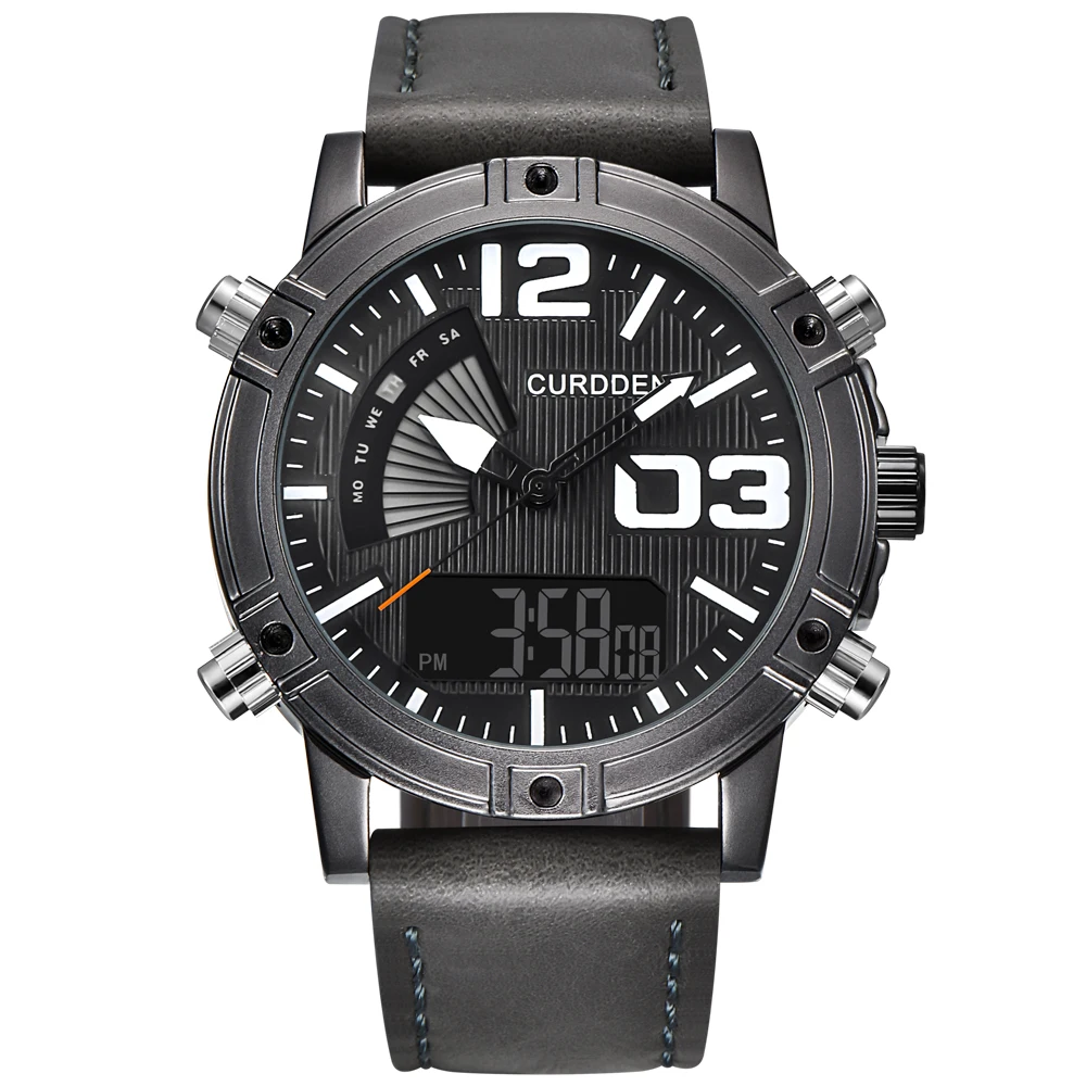 Chronograph Business Watches Mens Dual Time Digital Designer Watches Men Sports Waterproof Wristwatch Relojes Lujo Marcas Men
Chronograph Business Watches Mens Dual Time Digital Designer Watches Men Sports Waterproof Wristwatch Relojes Lujo Marcas Men