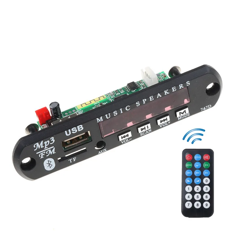 12V Bluetooth MP3 Wireless FM Radio MP3 Decoder Board Car Music Speaker USB Power Supply Audio Module with Remote Controller
12V Bluetooth MP3 Wireless FM Radio MP3 Decoder Board Car Music Speaker USB Power Supply Audio Module with Remote Controller