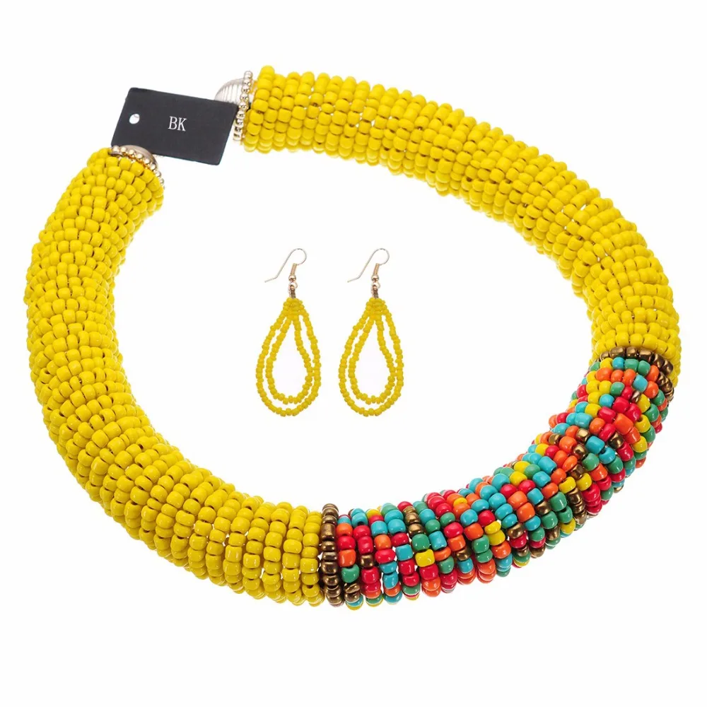 Fashion Multicolor Handmade Resin Beads Chunky Statement Bib Choker BK Necklace Earring Sets
Fashion Multicolor Handmade Resin Beads Chunky Statement Bib Choker BK Necklace Earring Sets