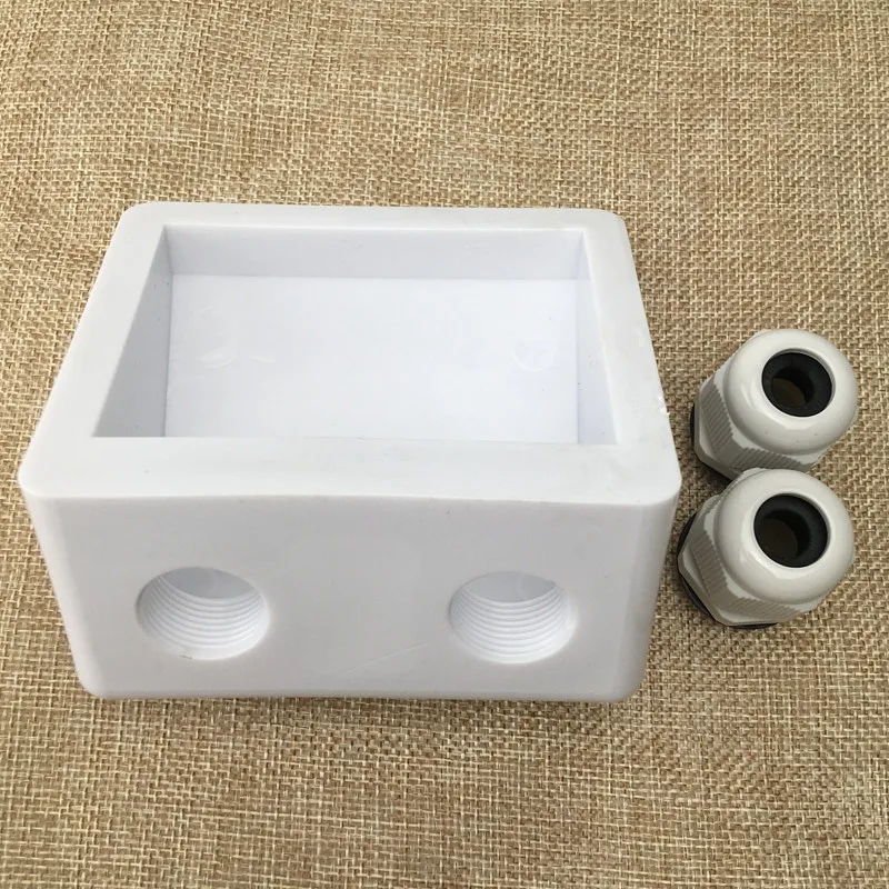 White Super Light Waterproof Solar Cable Entry Plate Double Hole For Caravan Motorhome RV System Installation Accessories |