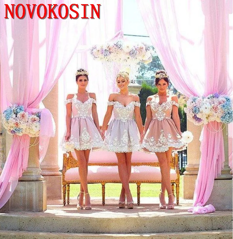 Фото 2019 стильные короткие платья принцессы для свадебной коктейльной вечеринки с