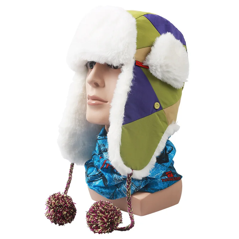 Paternity Winter Warm Thick Wind Protection Ear Cap Ski Hat Cycling Masks Hood Hiking Polar Outdoor Hombre women fur | Спорт и