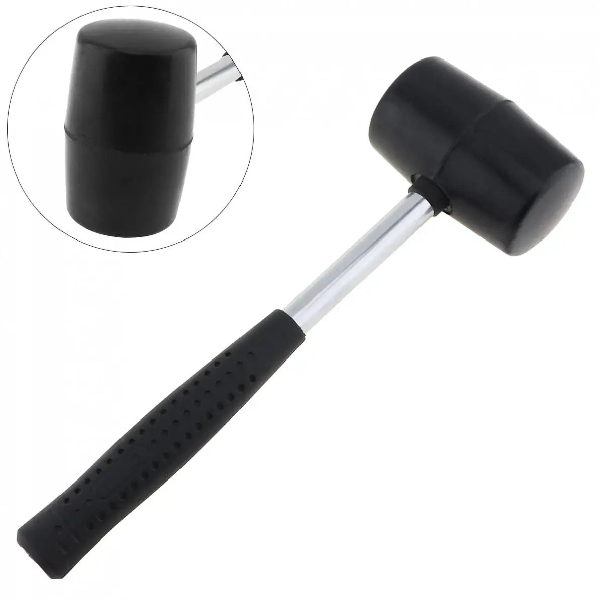 Non-elastic Black Rubber Hammer Resistant to tapping Tile hammer with Round Head and Non-slip Handle DIY Hand Tool
Non-elastic Black Rubber Hammer Resistant to tapping Tile hammer with Round Head and Non-slip Handle DIY Hand Tool
