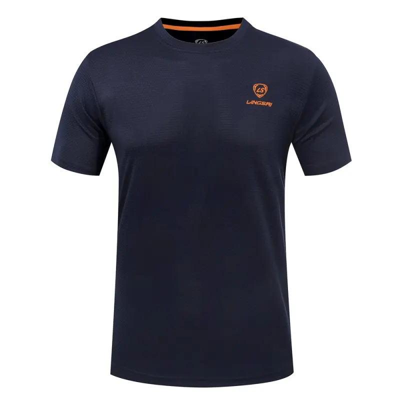 Спортивные мужские футболки для бега Быстросохнущий дышащий топ с круглым