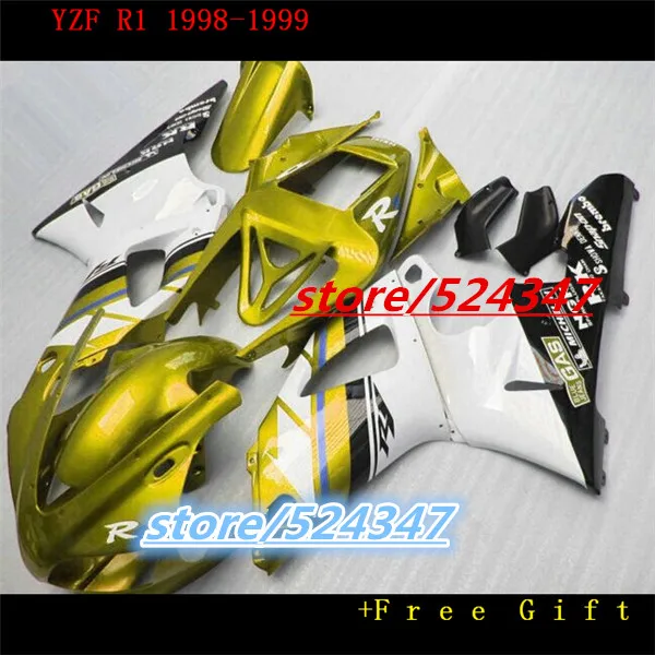 Nn-Fairing kit for 1998 1999 YZF-R1 golden white black plastic fairings YZF R1 98 99 sets Motorcycle Accessories & Parts
Nn-Fairing kit for 1998 1999 YZF-R1 golden white black plastic fairings YZF R1 98 99 sets Motorcycle Accessories & Parts