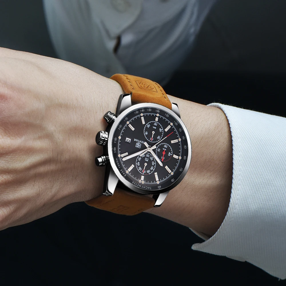 BENYAR Mens Watches Top Brand Luxury Quartz Watch Casual Fashion Chronograph luxury Watch Men Business Military Watch
BENYAR Mens Watches Top Brand Luxury Quartz Watch Casual Fashion Chronograph luxury Watch Men Business Military Watch