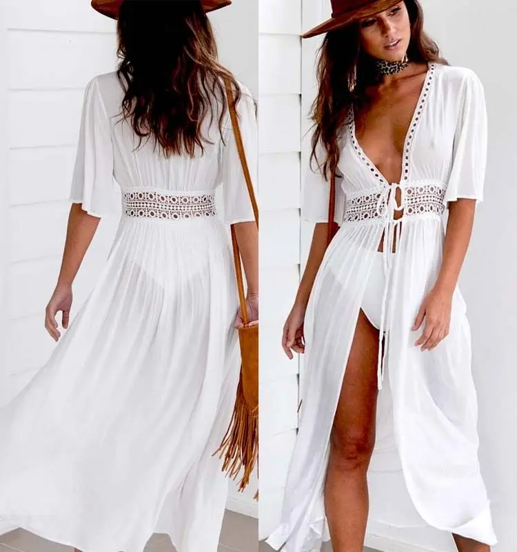 Summer Fashion Style Women Chiffon Hollow Out Blouses Shirts Kaftan Cover Up Long Beach Boho Long Clothing
Summer Fashion Style Women Chiffon Hollow Out Blouses Shirts Kaftan Cover Up Long Beach Boho Long Clothing