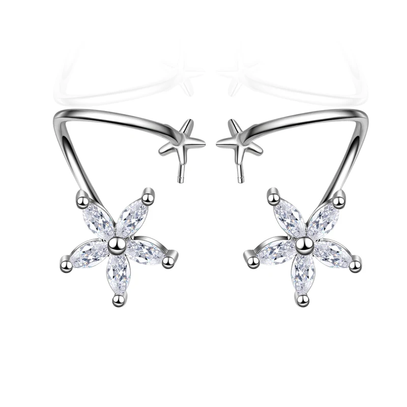LUKENI Top Quality Silver 925 Earrings For Women Jewelry Trendy Zircon Flower Female Earrings Lady Party Accessories Girls Gift
LUKENI Top Quality Silver 925 Earrings For Women Jewelry Trendy Zircon Flower Female Earrings Lady Party Accessories Girls Gift