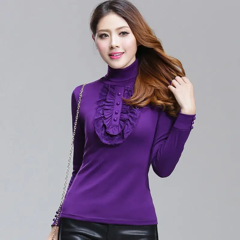 Women Long Sleeve Solid Knit Turtleneck Heaps Collar Sweater Winter Hedging Button Warm Sweater Autumn Cotton Wool Lace Sweater
Women Long Sleeve Solid Knit Turtleneck Heaps Collar Sweater Winter Hedging Button Warm Sweater Autumn Cotton Wool Lace Sweater