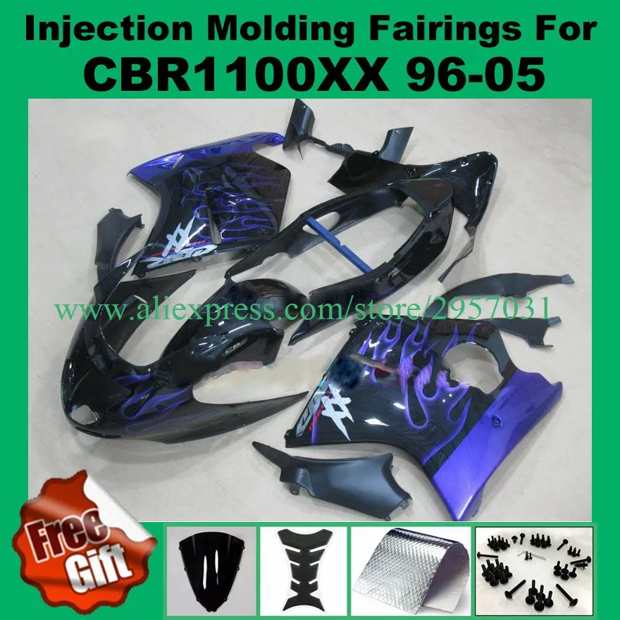 Free screws+gifts Fit for Honda CBR 1100XX 1996 - 2007 Injection ABS Bodywork CBR1100XX 96-07 Blue Flames Black motorcycle
Free screws+gifts Fit for Honda CBR 1100XX 1996 - 2007 Injection ABS Bodywork CBR1100XX 96-07 Blue Flames Black motorcycle