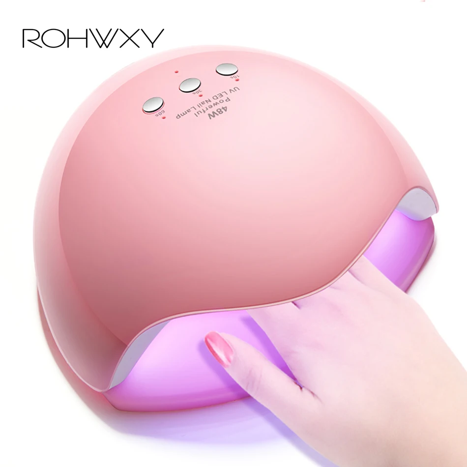 ROHWXY 48 Вт/36 Вт Светодиодная лампа для ногтей профессиональная сушка Гель лак