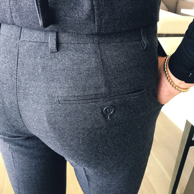 2019 New High-end Brand Men's Fashion Boutique Solid Color Formal Business Suit Pants Men's Professional Casual Trousers Male
2019 New High-end Brand Men's Fashion Boutique Solid Color Formal Business Suit Pants Men's Professional Casual Trousers Male