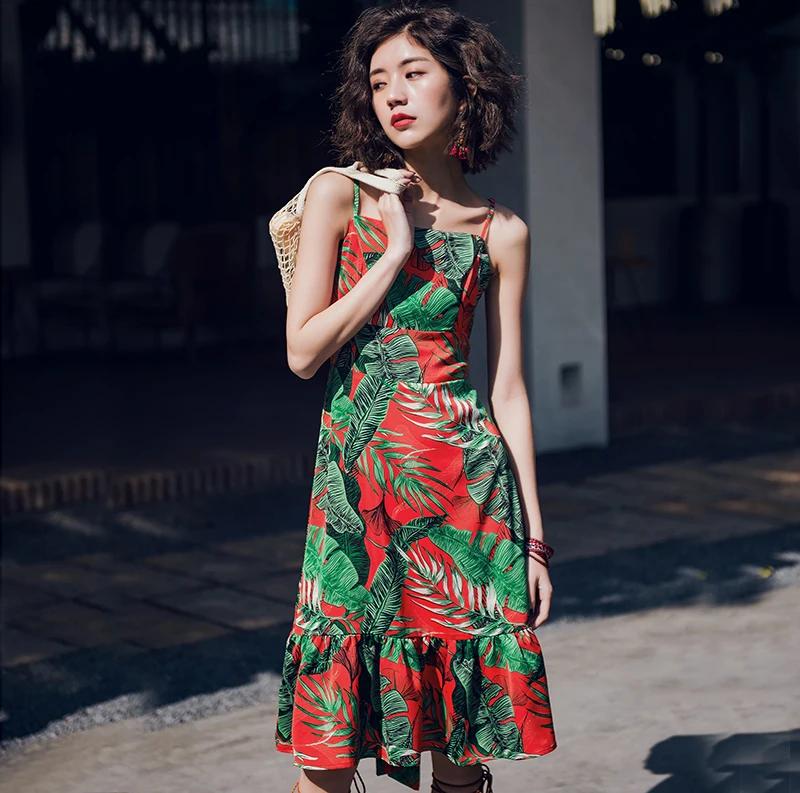 Dress Women Rushed A-line Sleeveless Knee-length Spaghetti Strap Empire Women Dresses Holiday Long 2018 New Bohemian Print
Dress Women Rushed A-line Sleeveless Knee-length Spaghetti Strap Empire Women Dresses Holiday Long 2018 New Bohemian Print