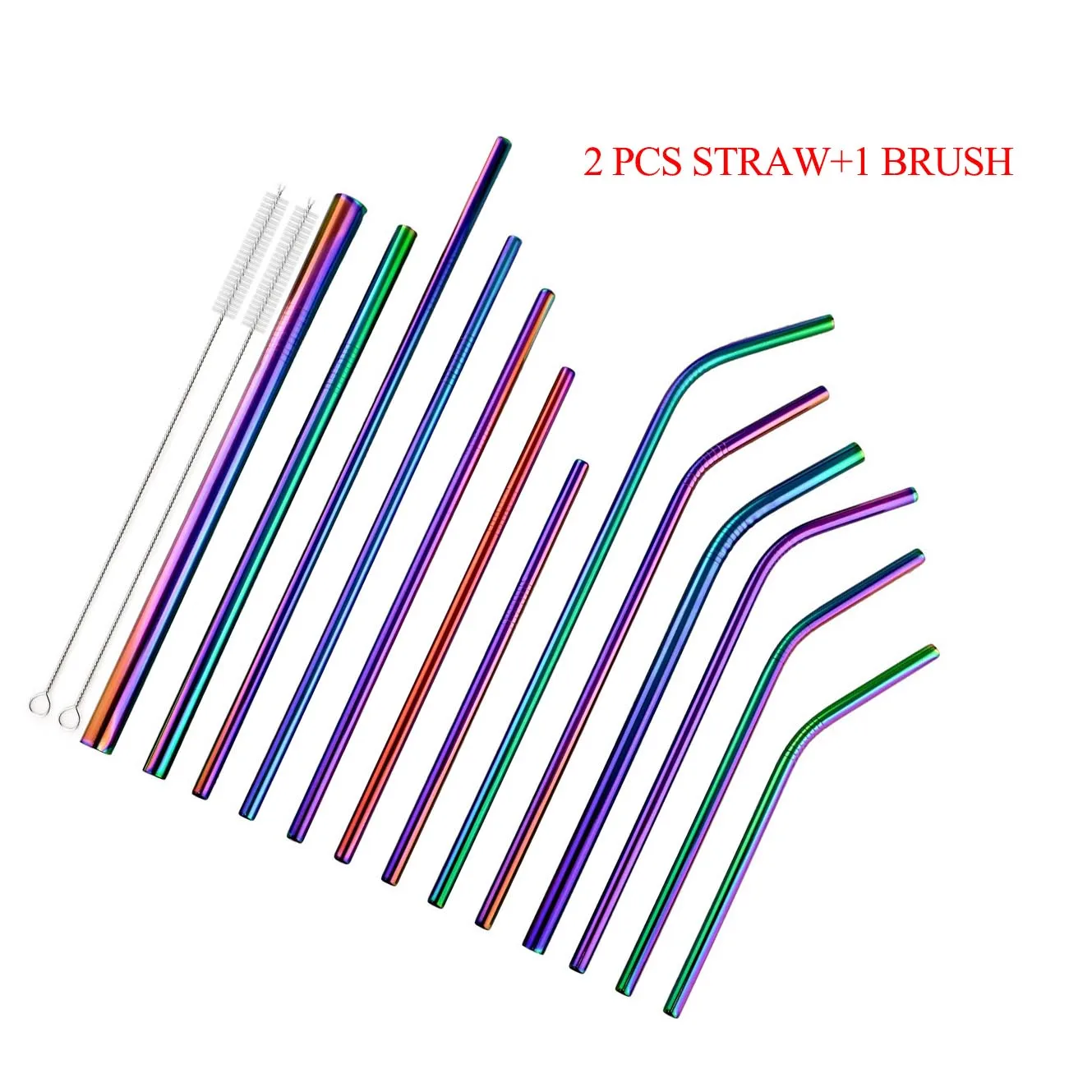 2 Pcs Metal Drinking Colorful Straw Reusable Drinking Metal Straw Stainless Steel 16/19/21/23/26cm Straws With 1 Clean Brush
2 Pcs Metal Drinking Colorful Straw Reusable Drinking Metal Straw Stainless Steel 16/19/21/23/26cm Straws With 1 Clean Brush