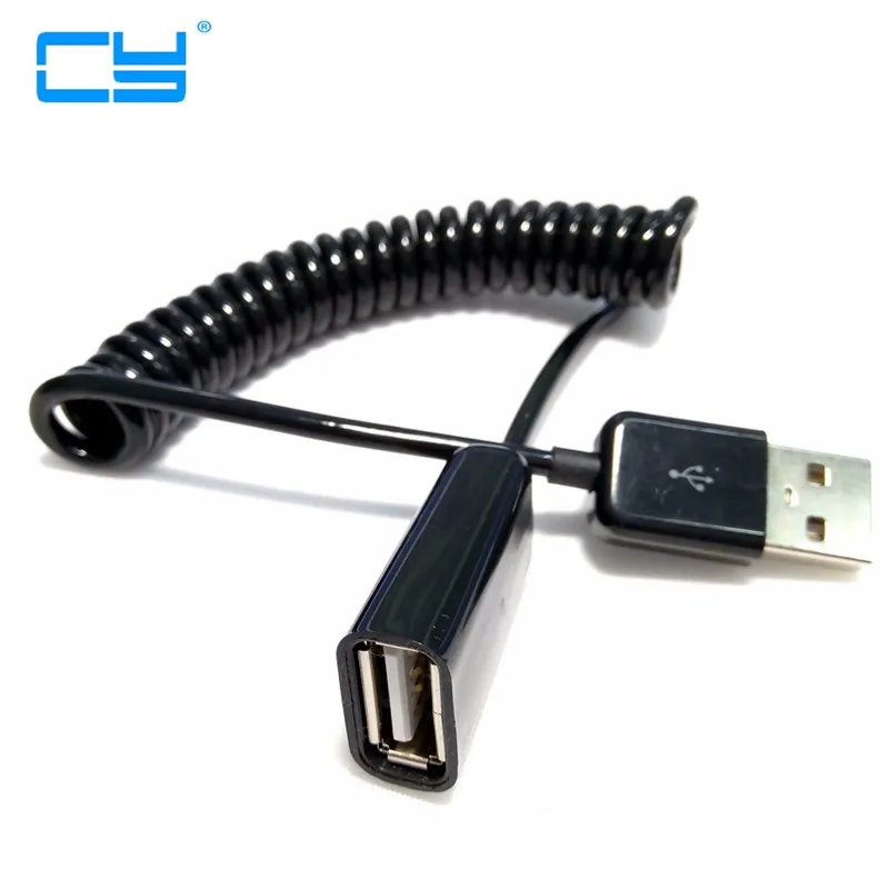 USB 2.0 Male to Female Spring Coiled Extention Coil Cable Adapter Connector free shipping
USB 2.0 Male to Female Spring Coiled Extention Coil Cable Adapter Connector free shipping