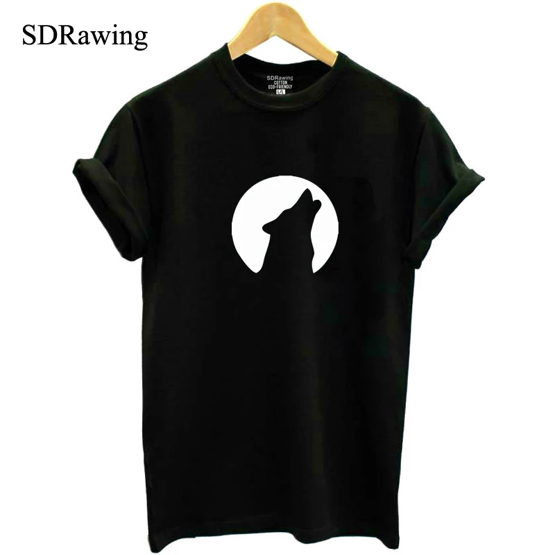SDRawing Wolf Howl Ladies cotton T-Shirt Summer Hipster Fashion Tshirt Harajuku Punk Clothing casual tops tees drop ship
SDRawing Wolf Howl Ladies cotton T-Shirt Summer Hipster Fashion Tshirt Harajuku Punk Clothing casual tops tees drop ship