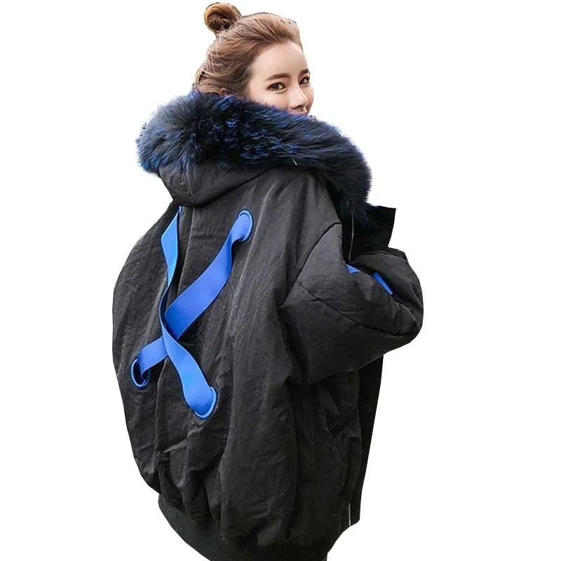 Winter Jacket Women Plus Size 2018 New Loose Bread Service Cotton Jacket Hooded Fashion Big Fur Collar Thick Padded Parka Ls14
Winter Jacket Women Plus Size 2018 New Loose Bread Service Cotton Jacket Hooded Fashion Big Fur Collar Thick Padded Parka Ls14