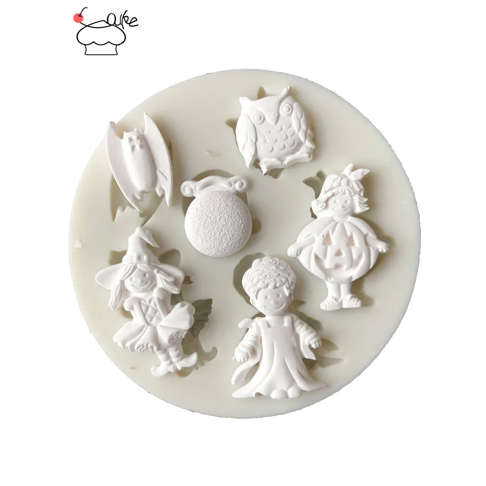 Фото Aouke Хэллоуин комбинация помадка кекс украшения формы торт силиконовые Sugarpaste