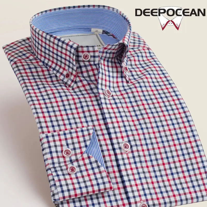 Deepocean Men Plus Size Shirt Long Grid Cotton Shirt Men Brand Clothing Fashion Smart Casual Shirts Business Dress Shirts
Deepocean Men Plus Size Shirt Long Grid Cotton Shirt Men Brand Clothing Fashion Smart Casual Shirts Business Dress Shirts