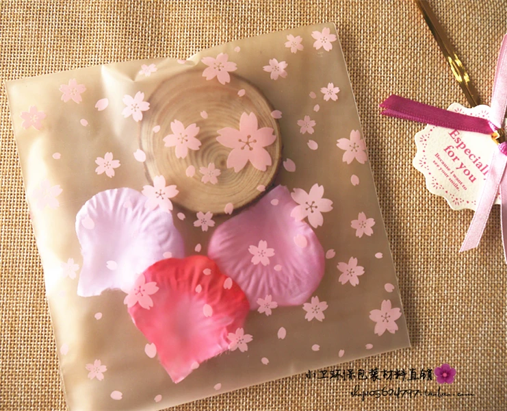 100pcs/lot Cookie plastic bags Pink cherry blossoms 10x10cm self adhesive bags for biscuits snack baking package
100pcs/lot Cookie plastic bags Pink cherry blossoms 10x10cm self adhesive bags for biscuits snack baking package