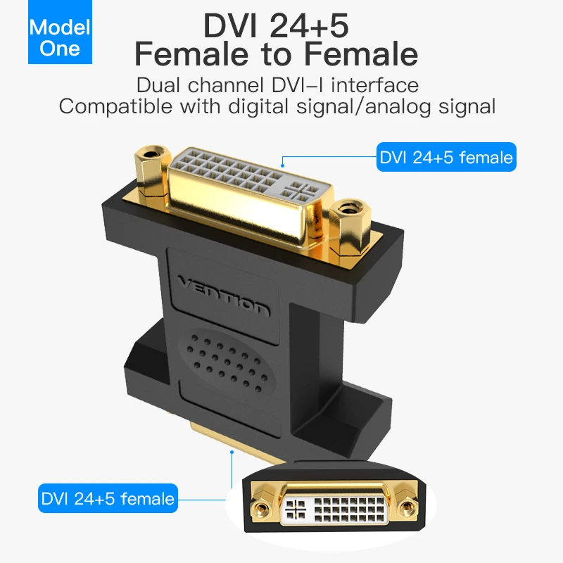 Vention DVI to 24+5 Adapter Male Female 2560P HDTV Converter for PC Projector TV Box | Электроника