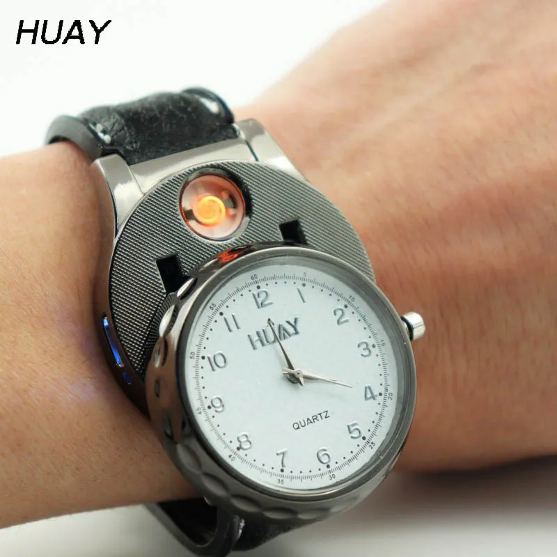 Cigarette Lighter Watch USB rechargeable sport military Casual wirstwatches Flameless Lighter Men quartz watches clock F888 1pcs
Cigarette Lighter Watch USB rechargeable sport military Casual wirstwatches Flameless Lighter Men quartz watches clock F888 1pcs