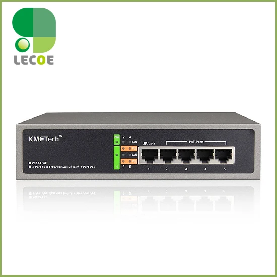 5 Порты и разъёмы IEEE802.3af 10/100 Мбит/с коммутатор питания через Ethernet Мощность Over для IP