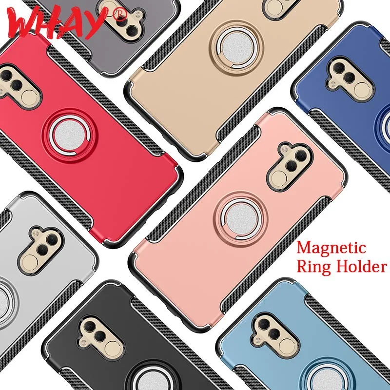 Защитный чехол для Huawei Mate 20 X P20 P30 Lite Pro Nova 4 3 3i Coque жесткое кольцо из ТПУ держатель