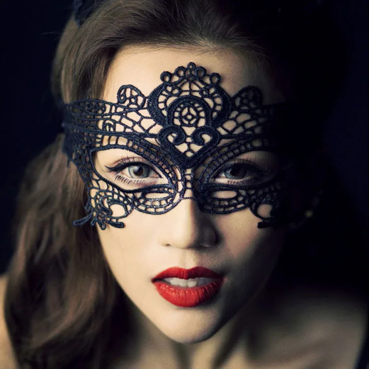 

Styles Black Lace Floral Mask Sexy Lady Cutout Eye Face Mask Masquerade Mysterious Masks For Home mid night Party Fancy Dress
