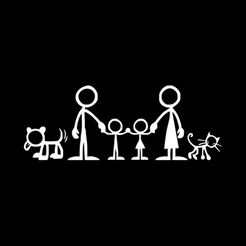 21*8CM Creative Family Portrait Of Car Stickers Covering The Body Of Interesting Vinyl Decals Black/Silver C7-1384
21*8CM Creative Family Portrait Of Car Stickers Covering The Body Of Interesting Vinyl Decals Black/Silver C7-1384