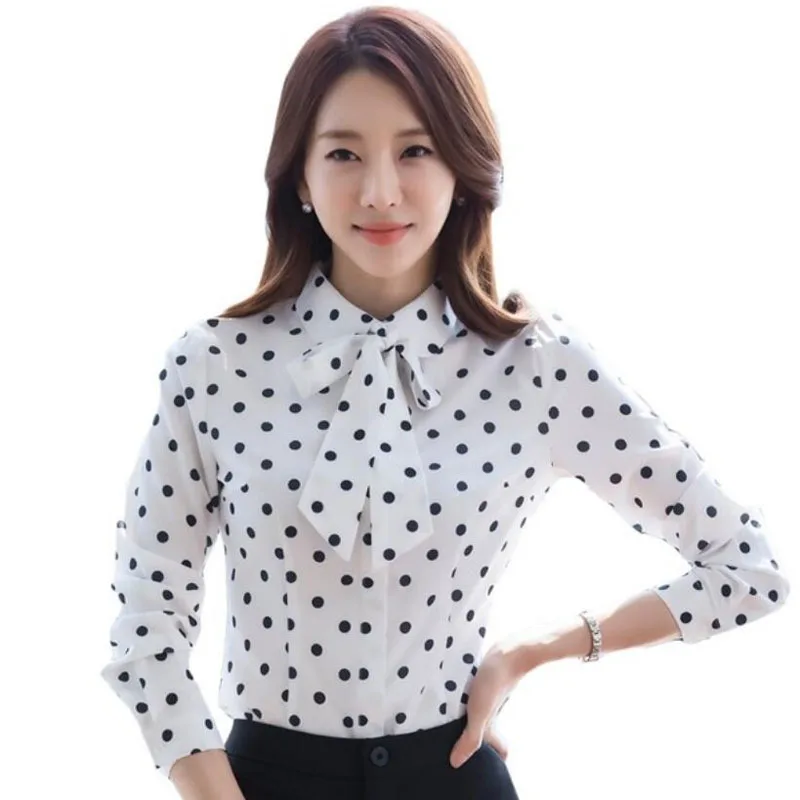 Women Long Sleeve Blouses Office Slim Female Casual Autumn Wear Turn-down Collar Bow Shirt Lady Tops White Black Size S-4XL
Women Long Sleeve Blouses Office Slim Female Casual Autumn Wear Turn-down Collar Bow Shirt Lady Tops White Black Size S-4XL