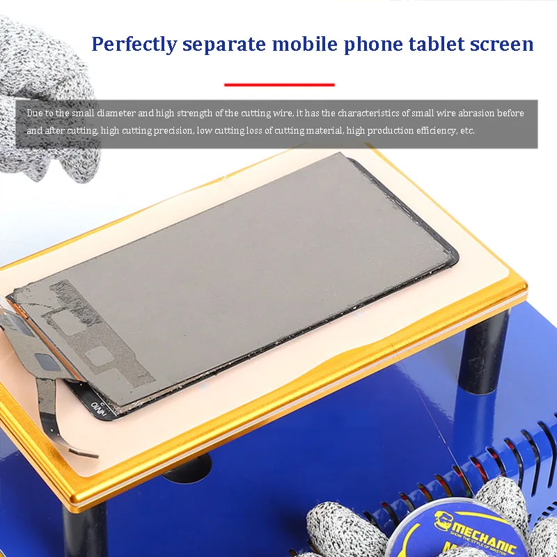 Mechanic High Hardness Carbon Steel Molybdenum Wire Gold Alloy Cutting Line For Separating Phone LCD Touch Screen Front Glass
Mechanic High Hardness Carbon Steel Molybdenum Wire Gold Alloy Cutting Line For Separating Phone LCD Touch Screen Front Glass