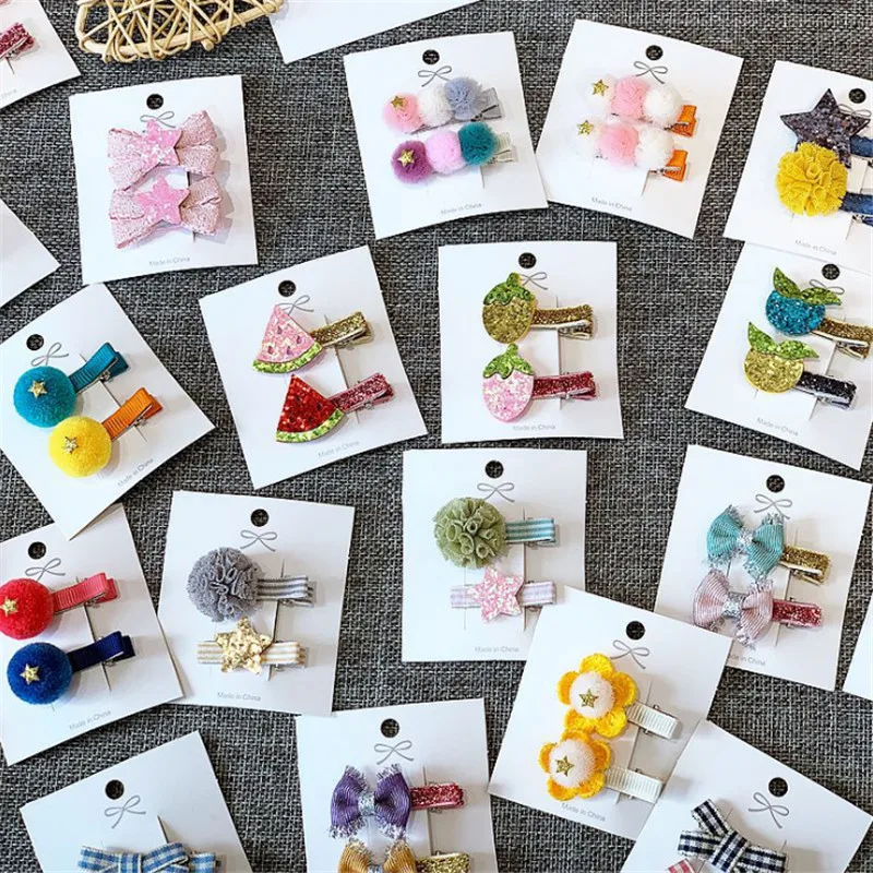 15set/lot Fashion Hot Sale Children Handmade Hair Accessorires Sunflower Fruit Hair Bows Stars Hair Clips For Girls Headdress
15set/lot Fashion Hot Sale Children Handmade Hair Accessorires Sunflower Fruit Hair Bows Stars Hair Clips For Girls Headdress