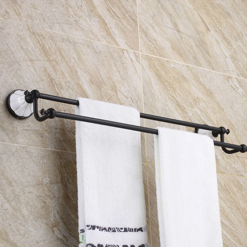 Copper Towel Rack European Style Antique Bathroom Bath Bar Pendant Black LO829548 | Обустройство дома
