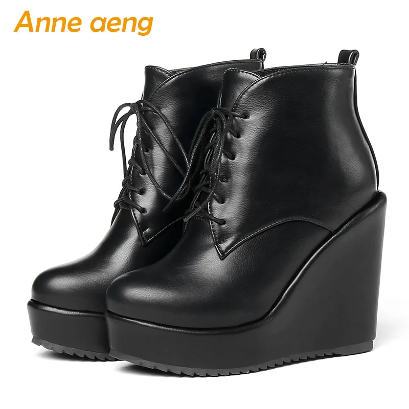 New Winter Ankle Boots Platform Shoes High Wedge Heels Square Toe Lace-Up Sexy Ladies Women Shoes Black Martin Boots Big Size
New Winter Ankle Boots Platform Shoes High Wedge Heels Square Toe Lace-Up Sexy Ladies Women Shoes Black Martin Boots Big Size