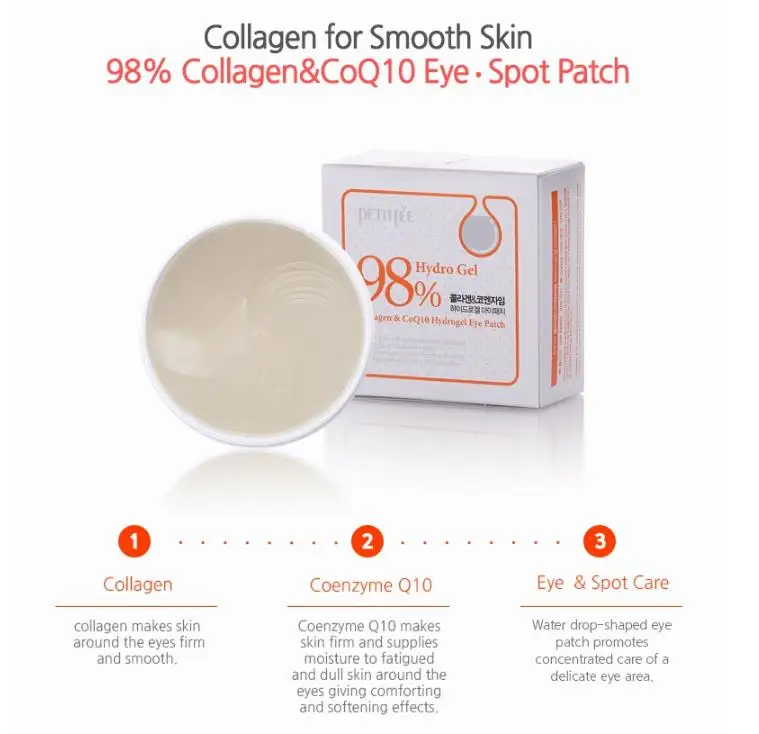 PETITFEE Collagen Co Q10 Hydrogel Eye Patch 60 Pcs Eye Mask Remover Dark Circle Puffiness Moisturizing Face Mask Korea Cosmetics
PETITFEE Collagen Co Q10 Hydrogel Eye Patch 60 Pcs Eye Mask Remover Dark Circle Puffiness Moisturizing Face Mask Korea Cosmetics