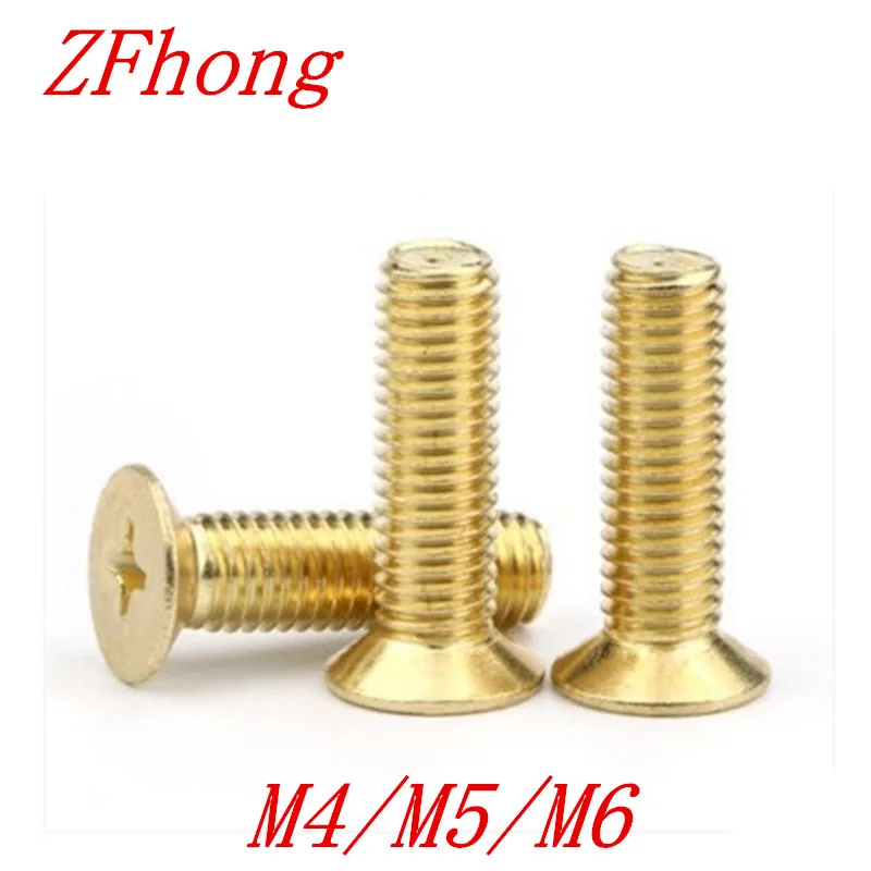 100pcs DIN7985 M4 M5 M6 Brass cross recessed phillips flat countersunk head machine screws
100pcs DIN7985 M4 M5 M6 Brass cross recessed phillips flat countersunk head machine screws