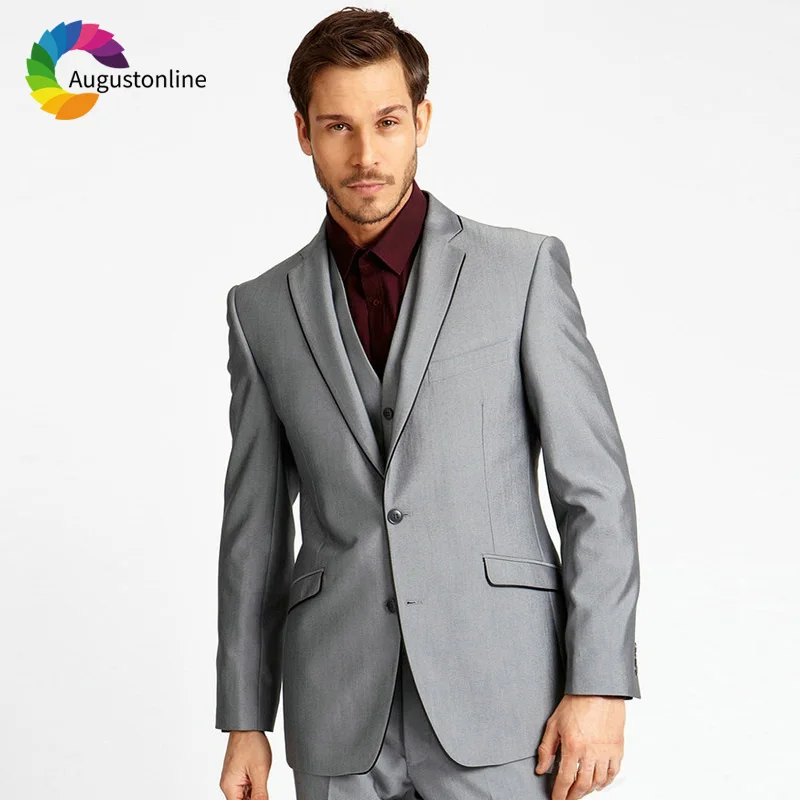 2019 Slim Fit Grey Business Men Suits For Wedding Bridegroom Groom Costume Prom Casual Tuxedo Best Man Blazer Jacket+Pants+Vest
2019 Slim Fit Grey Business Men Suits For Wedding Bridegroom Groom Costume Prom Casual Tuxedo Best Man Blazer Jacket+Pants+Vest