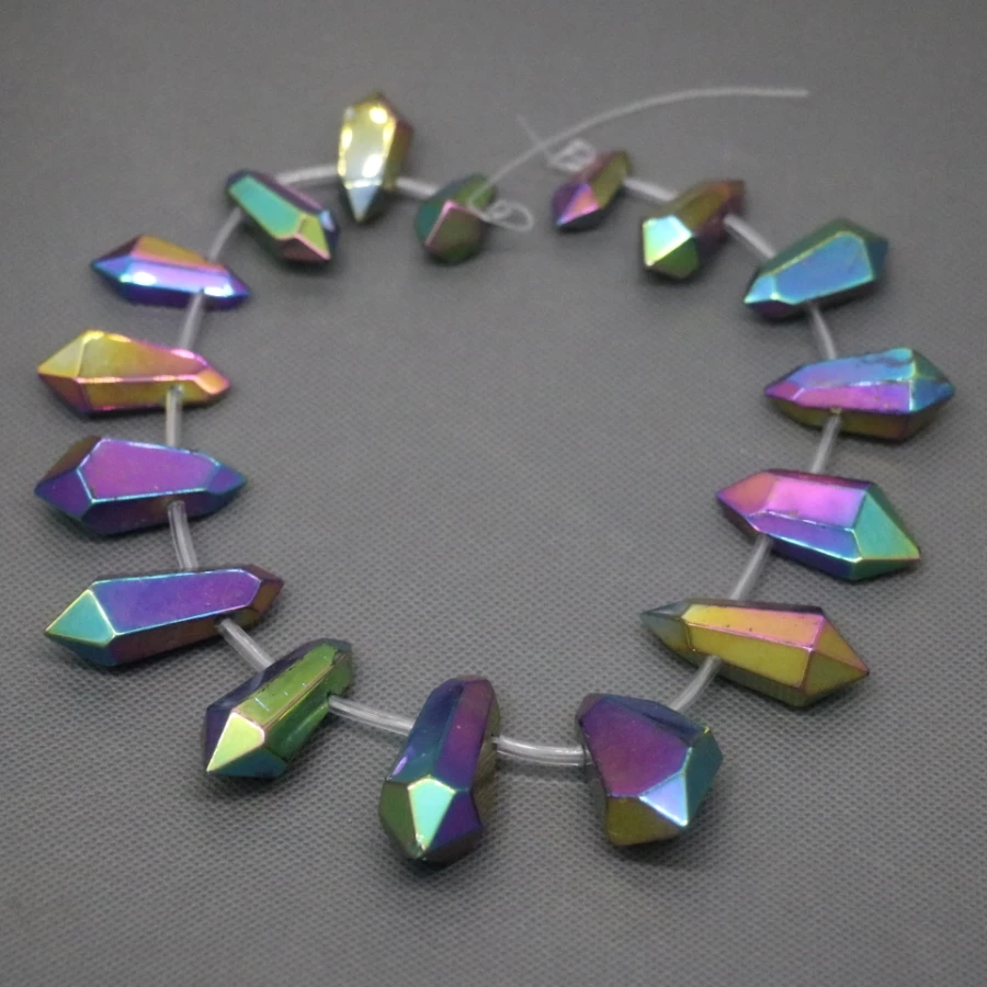 White Rainbow Crystal Quartz Beads, Top Drilled Polish Point Pendant, Rock Fashion Women Fine Jewelry Necklace Stone,Kindgems
White Rainbow Crystal Quartz Beads, Top Drilled Polish Point Pendant, Rock Fashion Women Fine Jewelry Necklace Stone,Kindgems