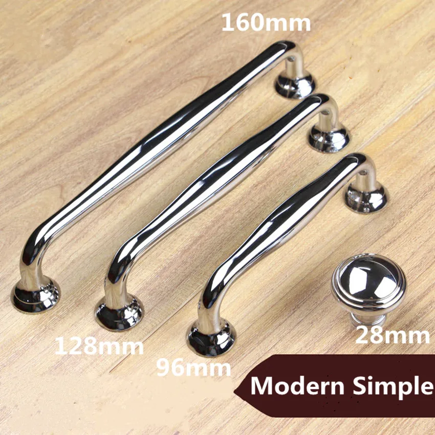 160mm 128mm modern simple fashion shiny silver zinc alloy furniture handles bright chrome wardrobe Kitchen cabinet door handles
160mm 128mm modern simple fashion shiny silver zinc alloy furniture handles bright chrome wardrobe Kitchen cabinet door handles