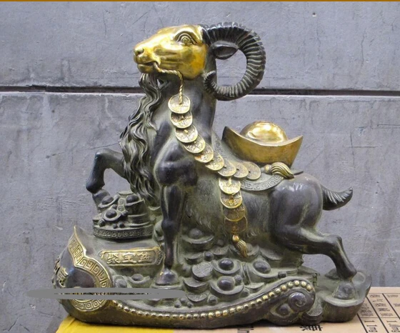 bi001926 15"Tibet Bronze gilt gold ingot yuanbao Bi Coin Rich auspicious San yang sheep
bi001926 15"Tibet Bronze gilt gold ingot yuanbao Bi Coin Rich auspicious San yang sheep