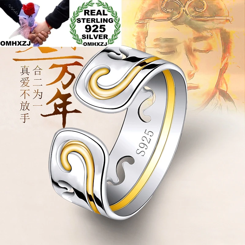 OMHXZJ Wholesale European Fashion Woman Man Lovers Couple Party Birthday Wedding Gift Hoop S925 Sterling Silver Ring Set RR846
OMHXZJ Wholesale European Fashion Woman Man Lovers Couple Party Birthday Wedding Gift Hoop S925 Sterling Silver Ring Set RR846