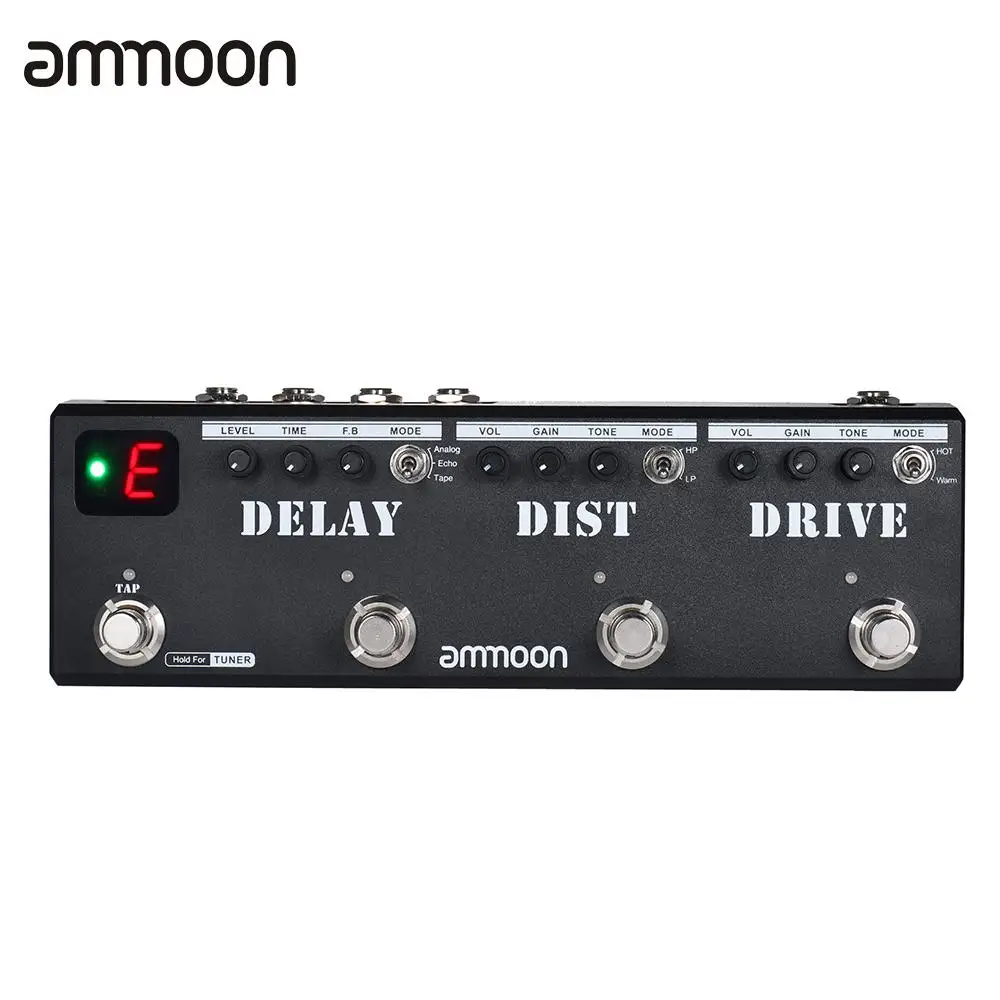 ammoon POCKMON Multi-Effects Pedal Strip with Tuner Delay Distortion Overdrive FX Loop Tap Tempo Effect Pedal
ammoon POCKMON Multi-Effects Pedal Strip with Tuner Delay Distortion Overdrive FX Loop Tap Tempo Effect Pedal