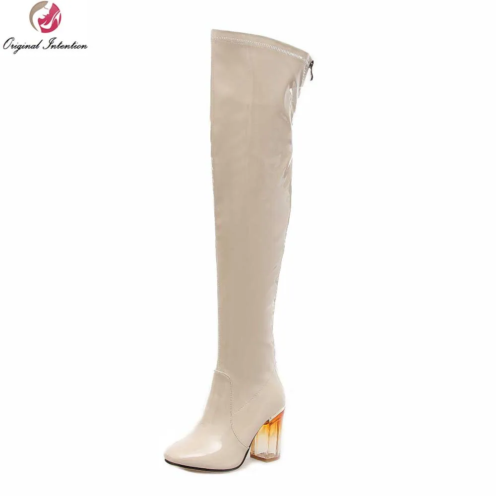 Original Intention Sexy Women Over the Knee Boots Nice Square Toe Square Heels Boots Black Beige Shoes Woman US Size 4-10.5
Original Intention Sexy Women Over the Knee Boots Nice Square Toe Square Heels Boots Black Beige Shoes Woman US Size 4-10.5