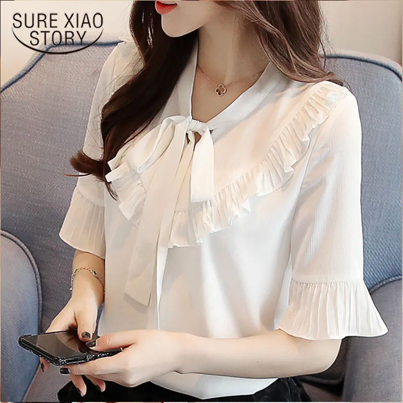2019 Chiffon Blouse Ladies Tops White Shirt Blouse Womens Tops and Blouses Harajuku Bow Solid O-Neck Butterfly Sleeve 3046 50
2019 Chiffon Blouse Ladies Tops White Shirt Blouse Womens Tops and Blouses Harajuku Bow Solid O-Neck Butterfly Sleeve 3046 50