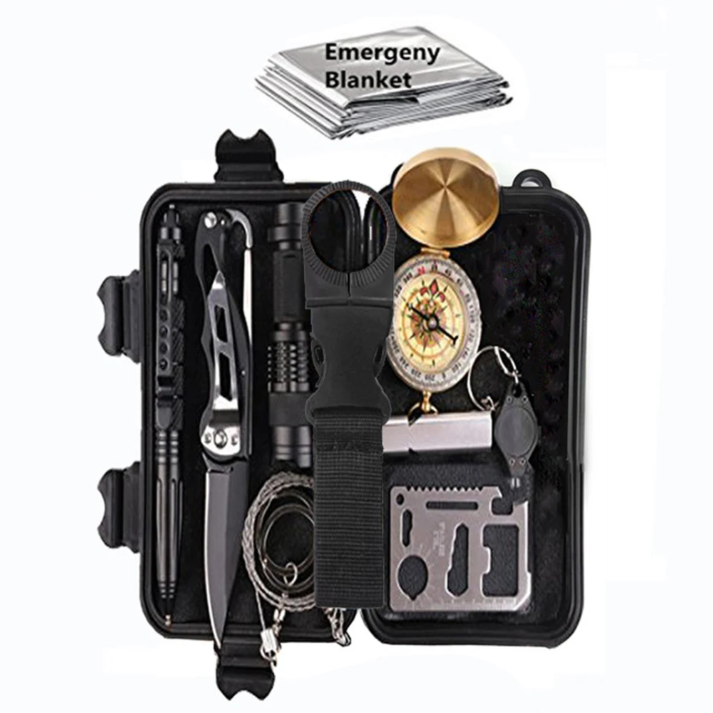 11 in 1 survival kit Set Outdoor Camping Travel Multifunction First aid SOS EDC Emergency Supplies Tactical for Wilderness
11 in 1 survival kit Set Outdoor Camping Travel Multifunction First aid SOS EDC Emergency Supplies Tactical for Wilderness