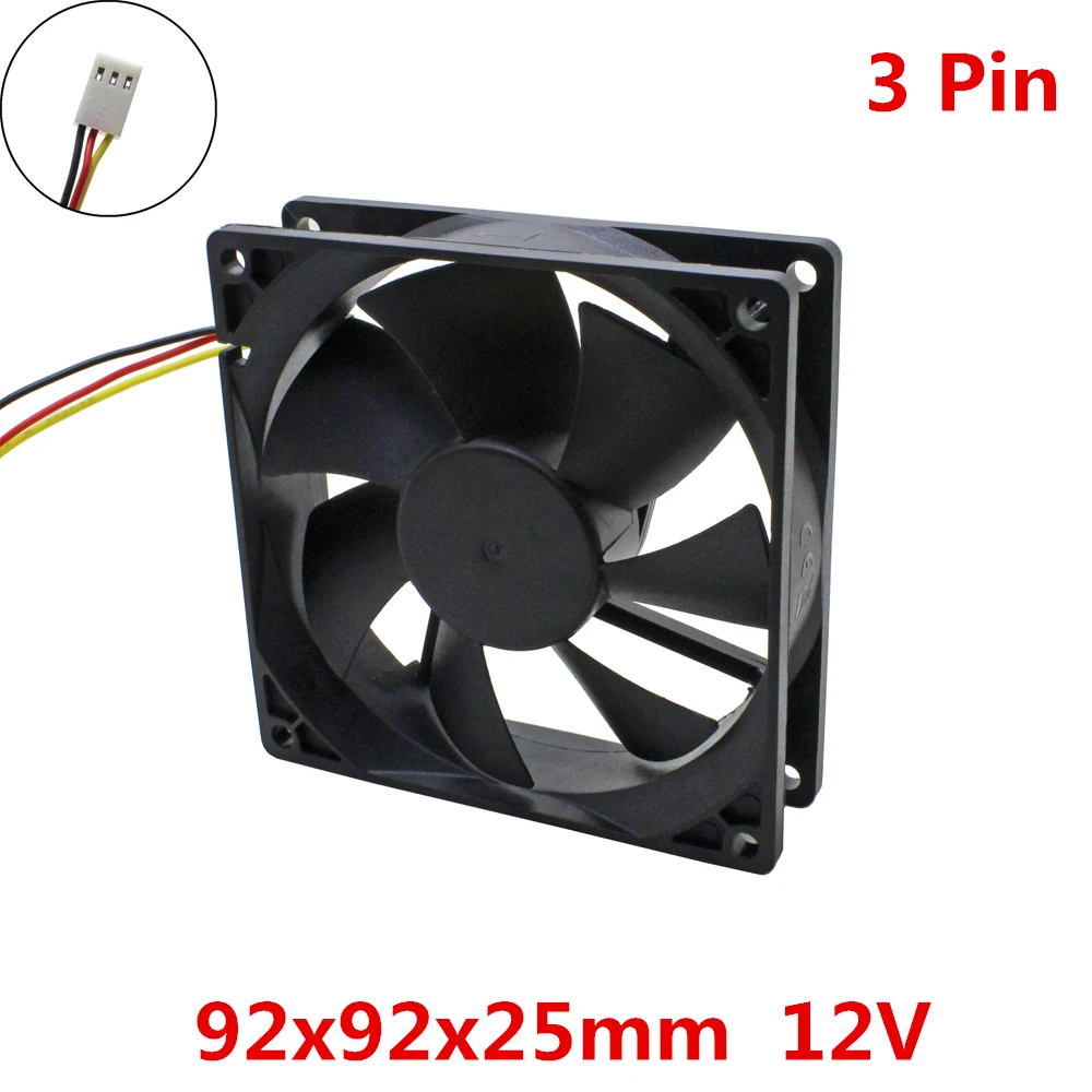 10pcs/lot 92x92x25mm 9225 fans cooling Brushless DC 12V 3pin Fan cooler radiator computer 's component heat dissipation
10pcs/lot 92x92x25mm 9225 fans cooling Brushless DC 12V 3pin Fan cooler radiator computer 's component heat dissipation