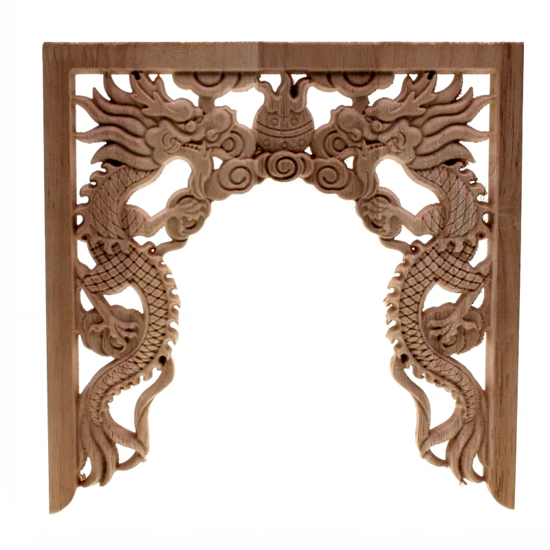 RUNBAZEF Chinese Niches Double Dragon Play Bead Floral Wood Carved Corner Applique Wooden Carving Decal Furniture Decor Crafts
RUNBAZEF Chinese Niches Double Dragon Play Bead Floral Wood Carved Corner Applique Wooden Carving Decal Furniture Decor Crafts